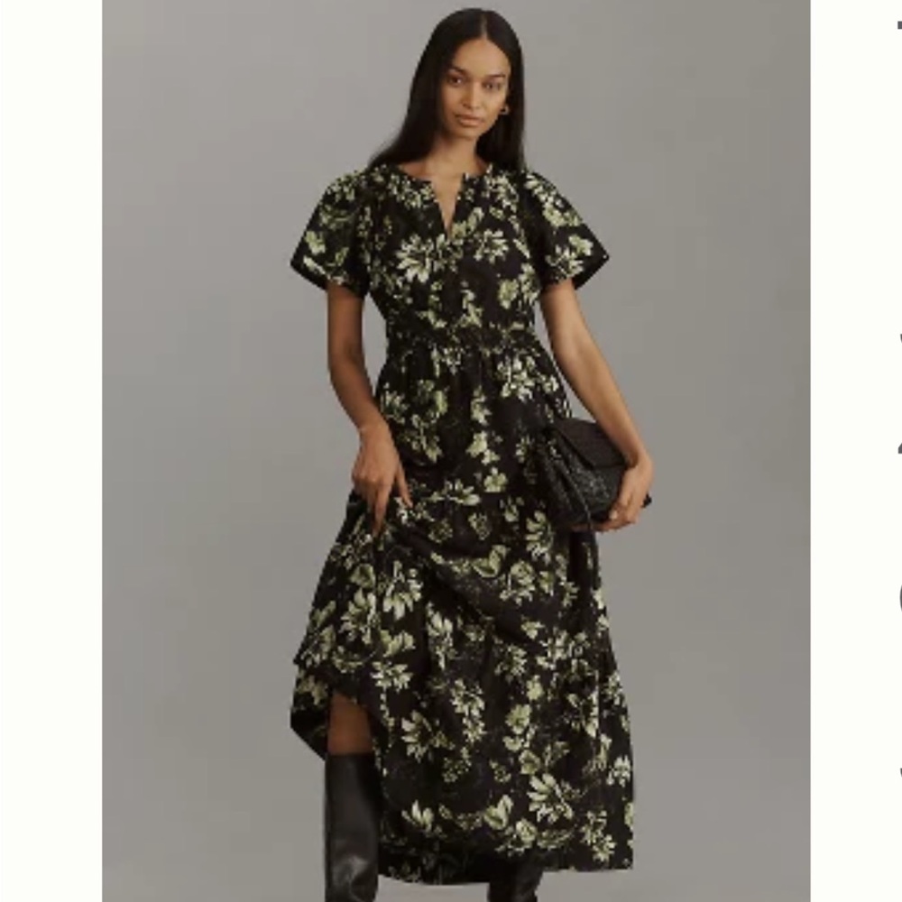 Anthropologie somerset Floral Print Maxi Dress